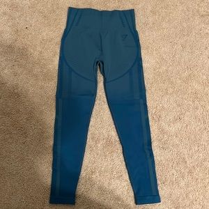 Womens Blue Gymshark Geo Seamless leggings